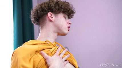 BoyFun Solo: Hot college frat boy drenches himself in cum