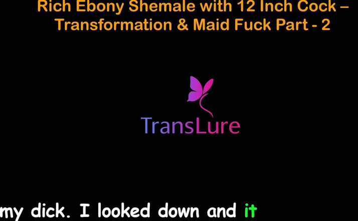 TransLure: Engelska ljud sexhistoria rik Ebony Shemale med 12 tum kuk - Transformation &amp;...