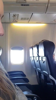 Airplane! Sucking Dick and Masturbating