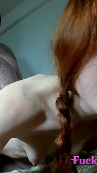 Redhead Skinny Amateur Fucked by Mature Fat Man