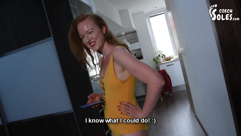 Czech Soles - foot fetish content: Bare feet in sneakers seduction and rent paying with her...