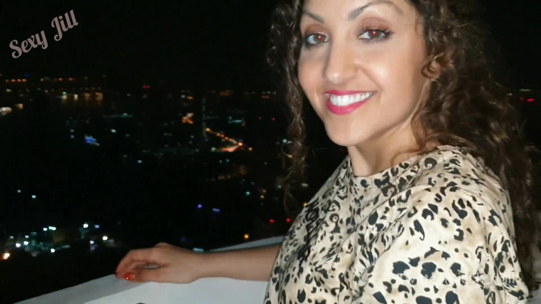POV_Indian: Gadis kampus remaja seksi nyepong kontol di balkon terbaik - pov