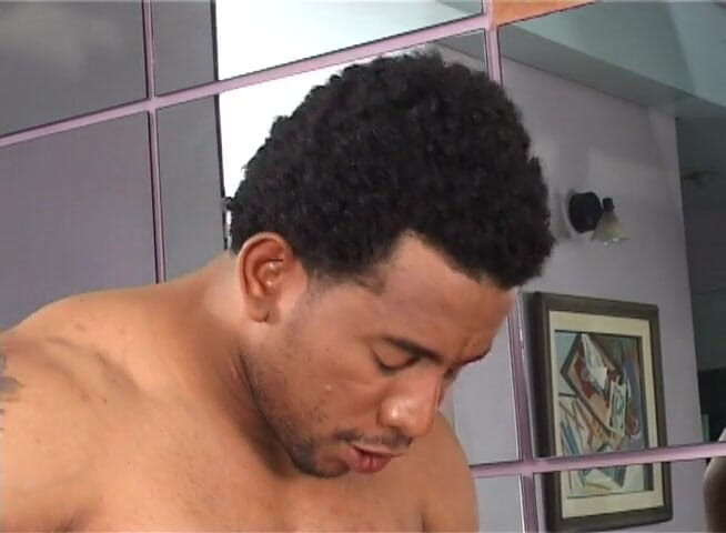 Chicks with Dix: Hot black guy fucks some blonde tranny