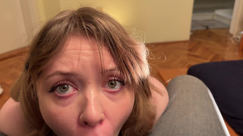 Spacenintenda: Ahegao POV Blowjob in 4K - Kneeling, Dirty Talk, Eye-crossing Part 2