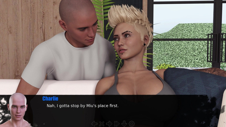 3D Cartoon Porn: Uwielbiany przez diabła 14 - Charlie całuje wargi i szyję Niny i...