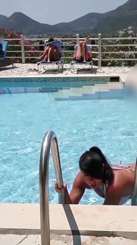 Public! Fucked in the Middle of the Hotel Pool