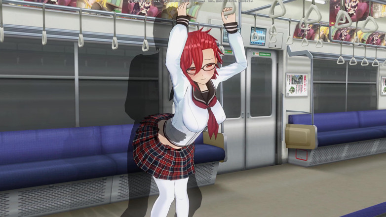 H3DC: 3 boyutlu hentai kızıl saçlı üniversiteli kız tren arabasında götten sikiliyor