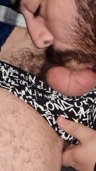 Cub suge pula ursului păros și el îi fute curul