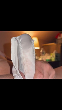 White Silky Panties Getting Drenched