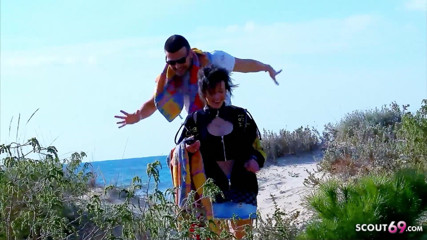 Full porn collection: Stranger guy talks to skinny MILF Zaza La Coquine and...
