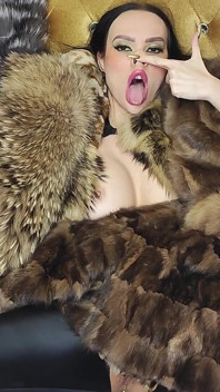 Anty futro wegańskie zamienił się w ahegao pignose fur dziwka
