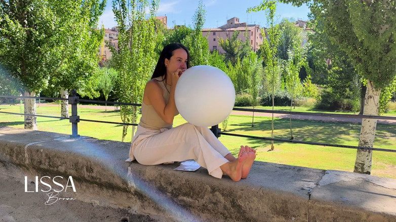 Lissa Brown: Inflating and Popping Them with Bare Feet Outdoors