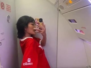 Emma Thai: Emma Thai Had Airplane Toilet and Airport Fun