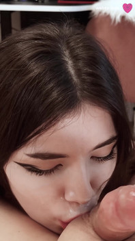 Hot Cocksucker Expertly Practices Ball Worship, Bringing His Cock to a Juicy Creamy Facial Finish