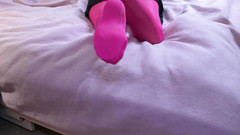 KimisWorld: 핑크 팬티 스타킹으로 저녁을 즐기세요