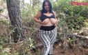 Riderqueen BBW Step Mom Latina Ebony: 胖美女继母在户外性感散步