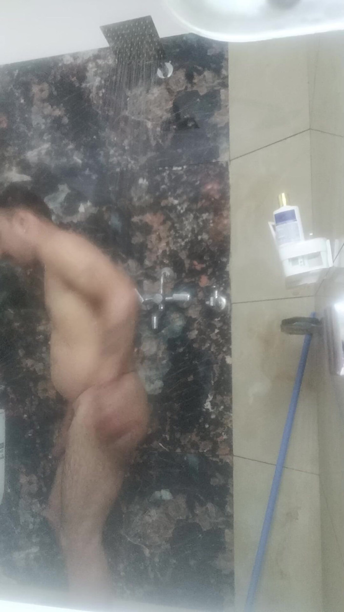 Rajasthani-old-lover: Indian Desi Man Enjoy Shower and Masterbation Show