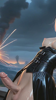 Petite Futa Powerful Messy Double Eruption with Heavy Wet Explosion
