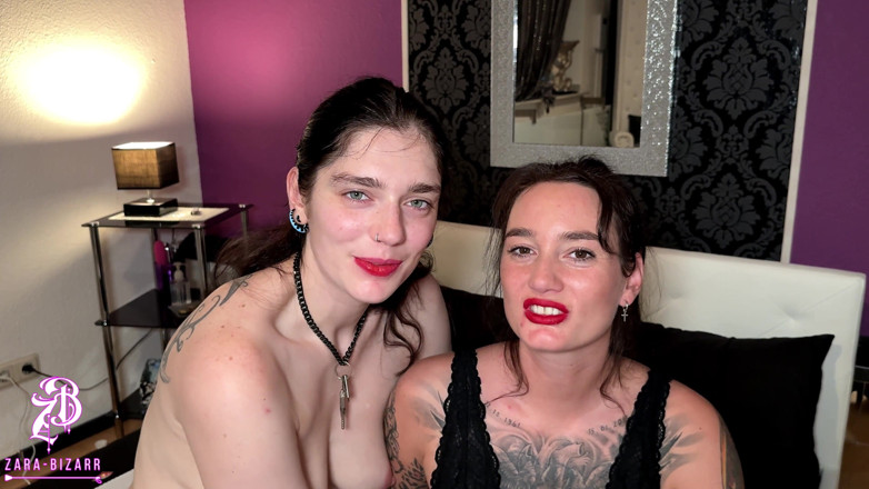 Zara Bizarr: Lesbian Strapon Cuckold