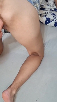 Double Penetration of a Tiny Teen's Pussy Beautiful Ass
