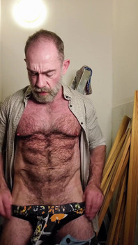 Hairy Dilf Gets Caught Wanking