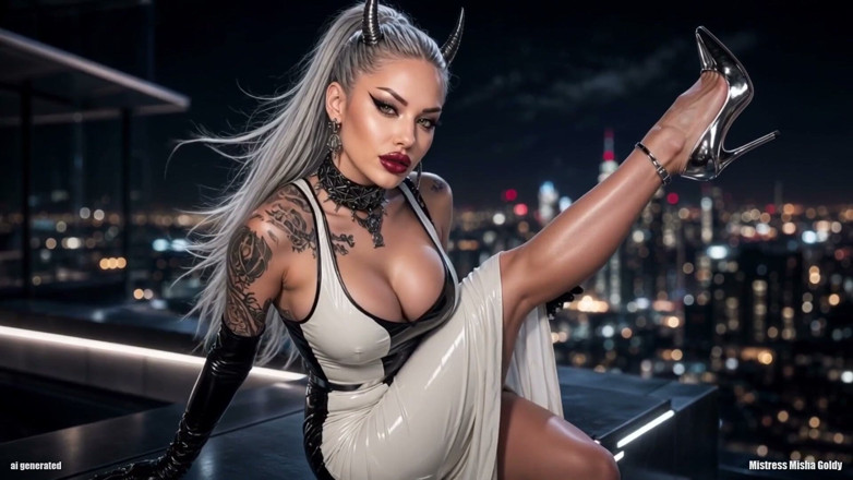 Goddess Misha Goldy: ขาลาเท็กซ์ทําให้คุณคลาน