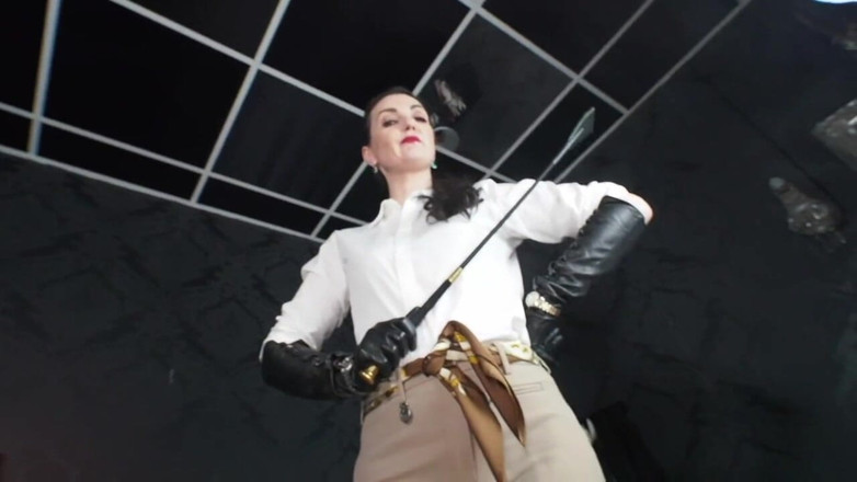 Lady Victoria Valente: JOI game for my stable boy: kiss my jodhpurs ass...