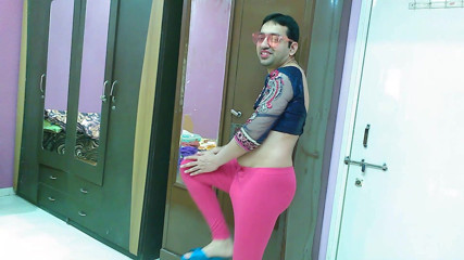 Cute & Nude Crossdresser: Sweet sissy crossdresser femboy Sweet Lollipop in a top with...