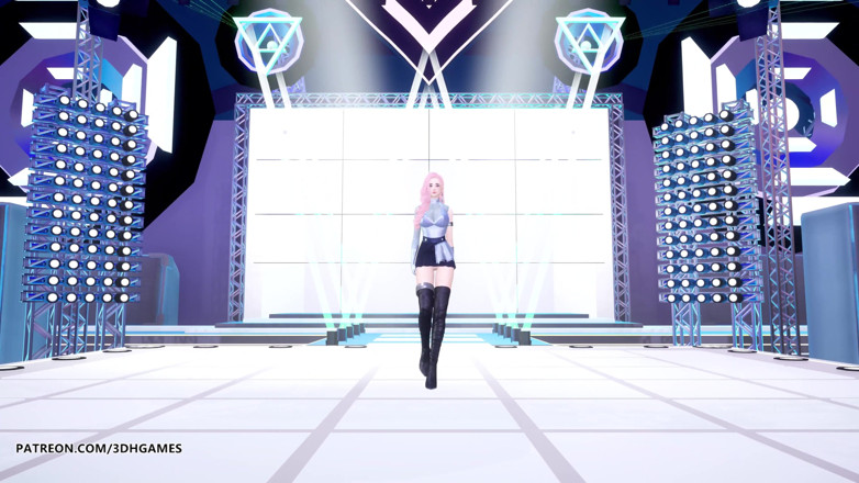 3D-Hentai Games: [MMD] Kep1er - Up! Ahri Seraphine Kaisa hot striptease league of...