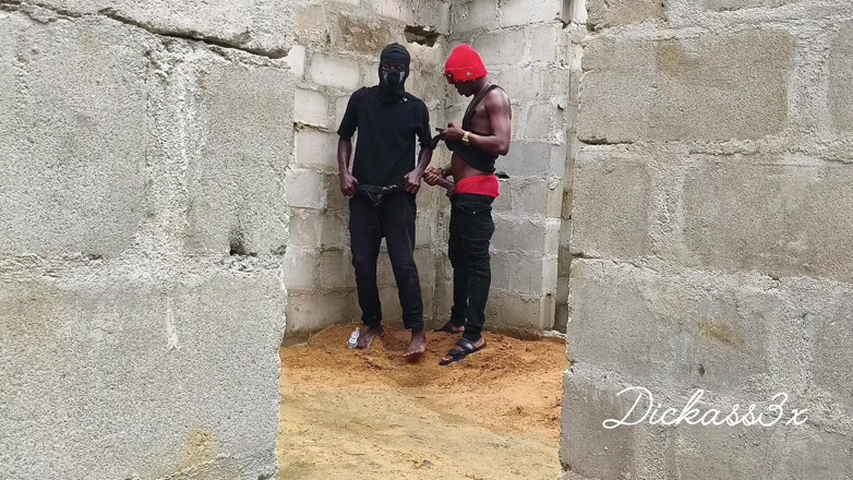 Dickass3x: Ebony Slime Waist dikongkek dinding gaya doggy bangunan yang belum...