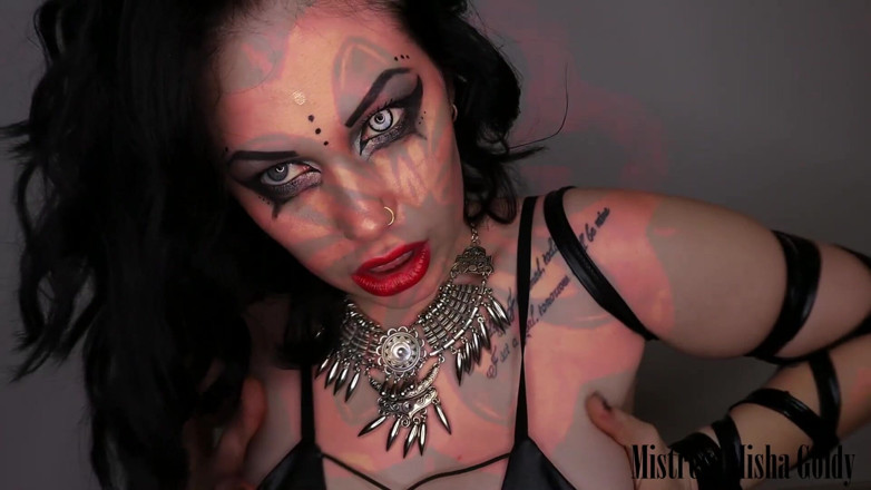 Goddess Misha Goldy: Magic lipstick trance from Voodoo witch to get your seed...
