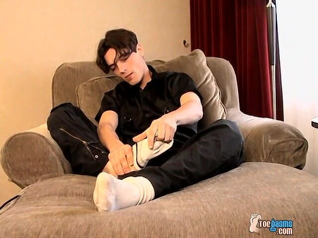 Toegasms: David mit großen schwänzen solo gestreichelt