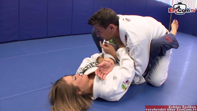EroCom: Judo teacher seduces his busty student during a private lesson