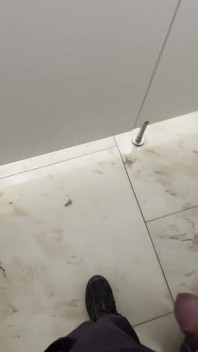 Security Guard on the Shopping Bathroom Pissing and Looking for Fun