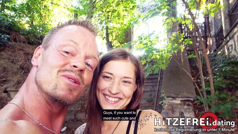 Hitzefrei: Outdoor fuck! Teen Mina's pussy eats a creampie!