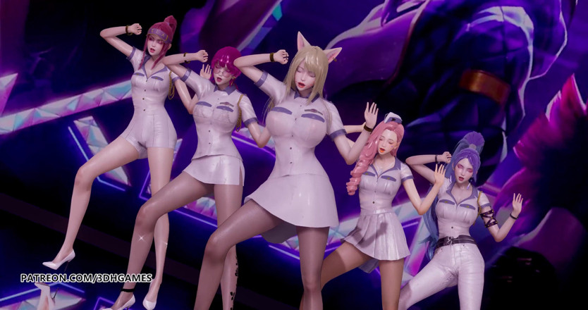 3D-Hentai Games: Somi - What you waiting for striptease Ahri Akali Kaisa Evelynn...