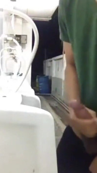 Excited Behind the Bathroom