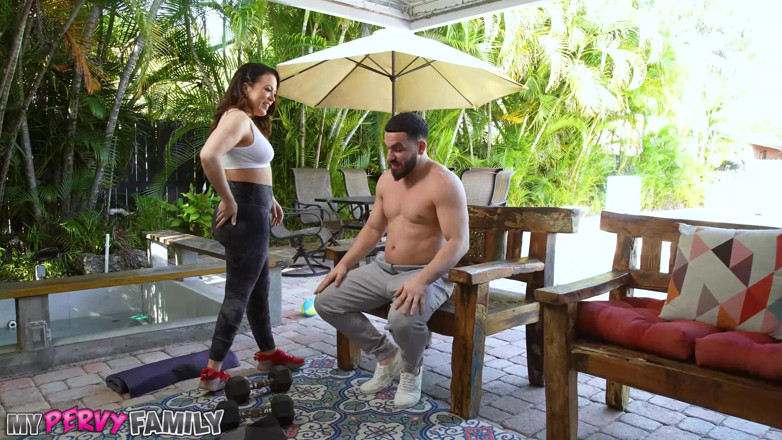My Pervy Family: Mypervyfamily - Latina MILF Drools Over Stepson's Stiff Cock - Carmen Valentina