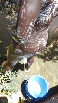 Heavy Wet and Slippery Huge Black Cock Wants to Cum on the Floor