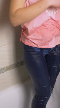 Wet jeans, fetisch-arschanbetung