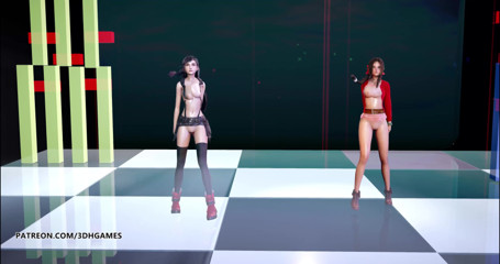 3D-Hentai Games: Berry good - Mellow Mellow, Tifa Lockhart Aerith, เต้นเปลือยกาย Final Fantasy 7 Remake...