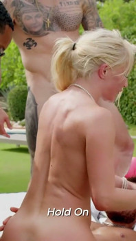 Outdoor Orgy - Busty Blonde Gets Flooded with Huge Cocks and Urine