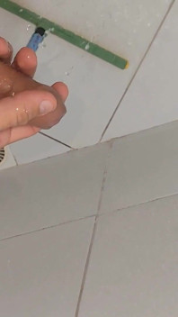 Cleaning the Dirty Cock of Cum Still Pumped.