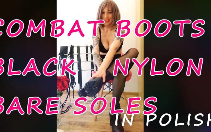 Lady_Angela: Lady Angela Polska språk strid stövlar nylon fötter MILf