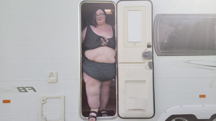 SSBBWLadyBrads: Caravan tiny door part 2
