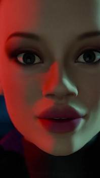 Neon Heat. Passionate Sex with Busty Hot Street Girl in the Neon Room