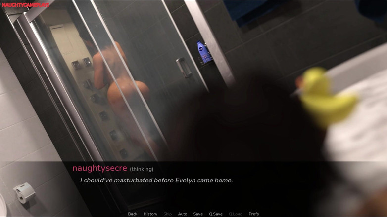 Naughty gameplays trans: Ei 06 - futanari 女孩在她性感的熟女女房东面前撸管，热辣熟女喜欢大鸡巴 - 3D 色情游戏