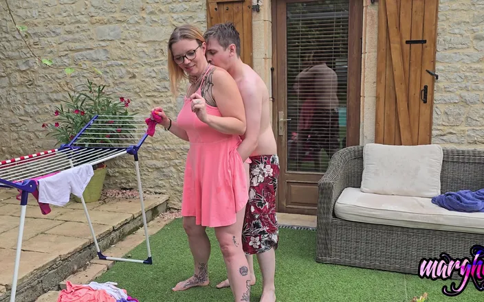 Sexymarghot: His Stepmother Hangs Out the Laundry He Grabs Her and...