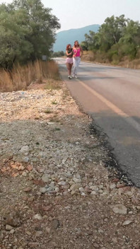 Wetting Jeans on a Bare Foot Hike Together