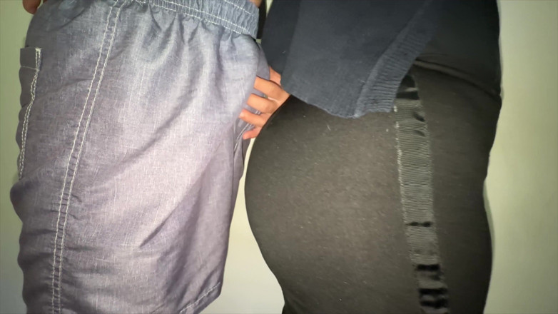 CoupleOfHotSins: Big-bootied Girl Gropes a Stranger's Penis